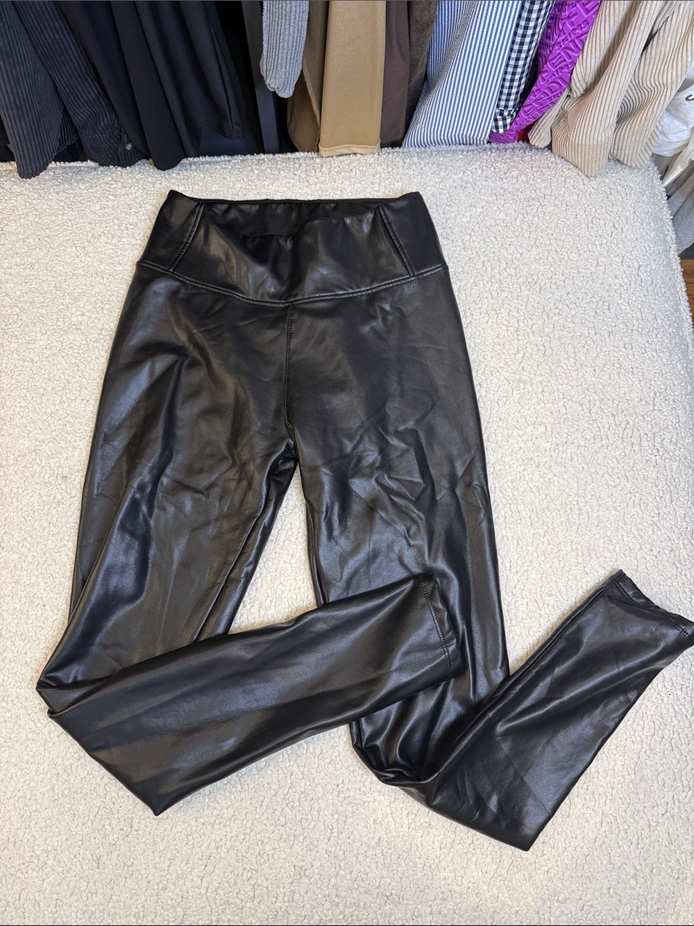 Forever 21 Black Faux Leather High-Waist Leggings